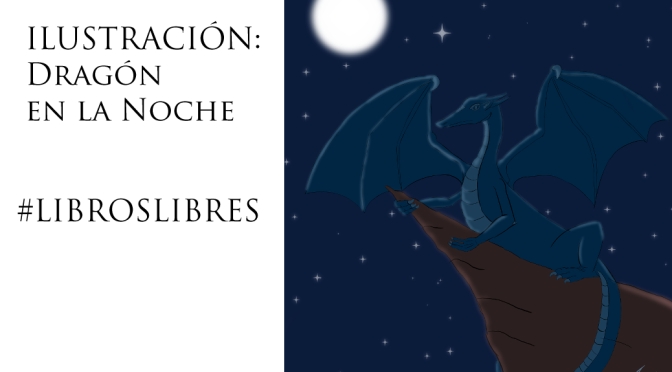 ilustración: dragón en la noche
